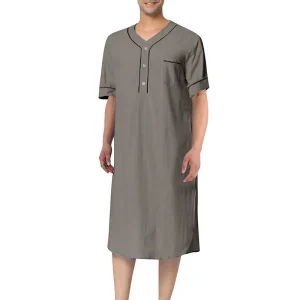 chemise de nuit homme grise