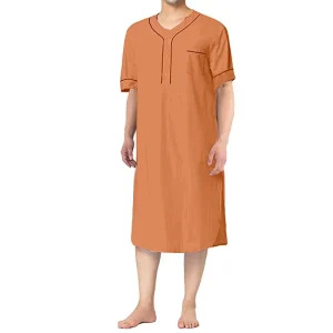 chemise de nuit homme orange