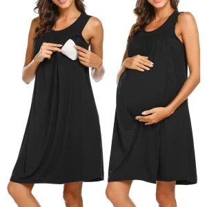 chemise de nuit allaitement noir