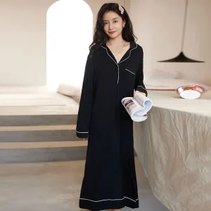 chemise de nuit manches longues